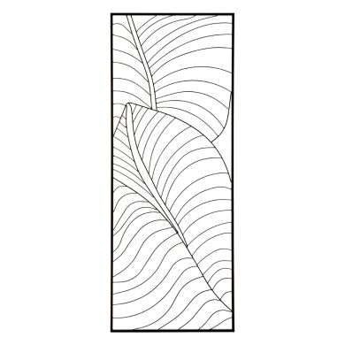 Trento Metal Large Leaf Design Wall Art In Black