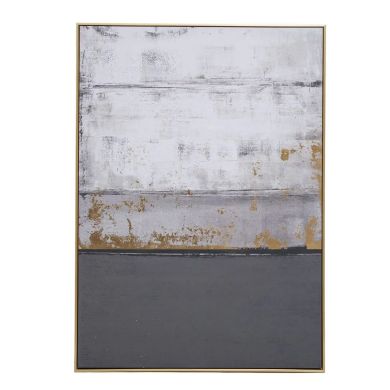 Astratto Foil Wall Art In Grey And Gold