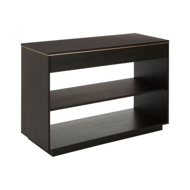 Diamond Rubberwood Console Table In Black With 1 Drawer