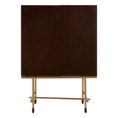 Delta Wooden Drinks Cabinet Wit 2 Doors In Walnut