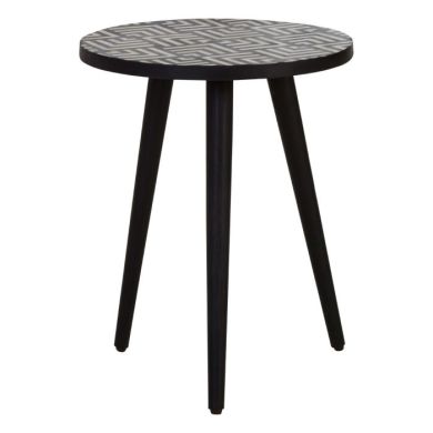 Baird Wooden Side Table In Monochromatic Effect With Angular Legs