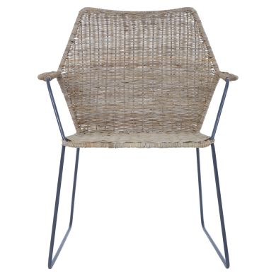 Manado Kubu Rattan Angled Design Chair In Natural