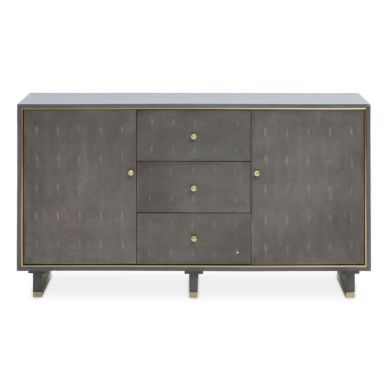 Didcot Wooden Sideboard In Shagreen Effect With 2 Doors And 3 Drawers