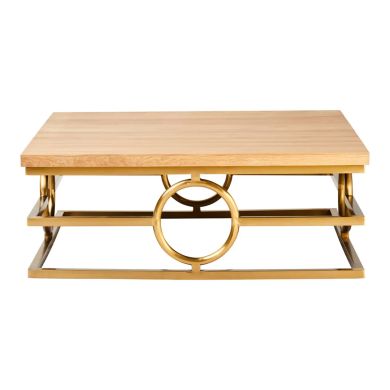 Jarloi Square Wooden Coffee Table In Natural