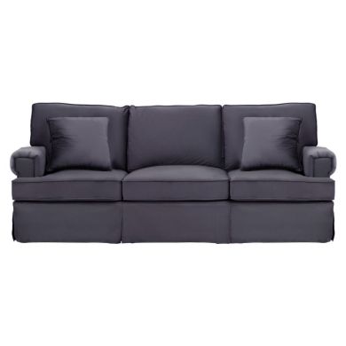 Ralph Velvet 3 Seater Sofa In Black