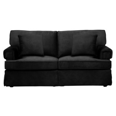 Ralph Velvet 2 Seater Sofa In Black