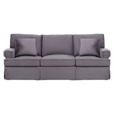 Ralph Velvet 3 Seater Sofa In Grey