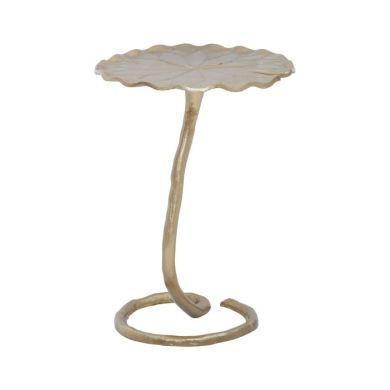 Iikka Round Metal Side Table In Gold