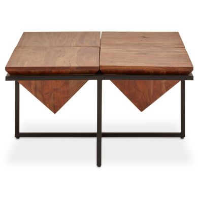 Shimla Acacia Wood Pyramid Shape Coffee Table In Acacia