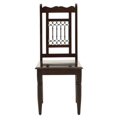 Srina Sheesham Wood Dining Chair In Dark Brown