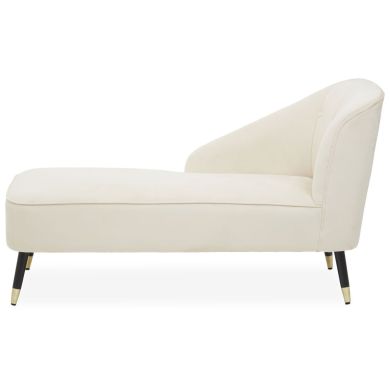 Yvette Velvet Chaise Lounge Chair In Mink