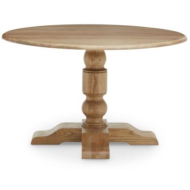 Parkside Round Wooden Dining Table In Rich Wood Grains