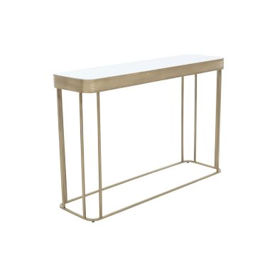 Ella Mirrored Glass Console Table With Gold Metal Frame