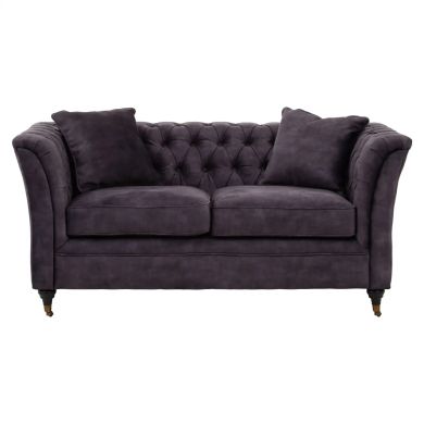 Sabrina Velvet 2 Seater Sofa In Grey