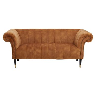 Siena Velvet 2 Seater Sofa In Gold
