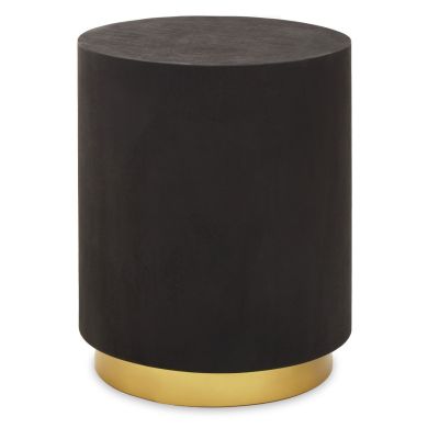 Naro Wooden Coffee Table In Black And Gold Concrete Look