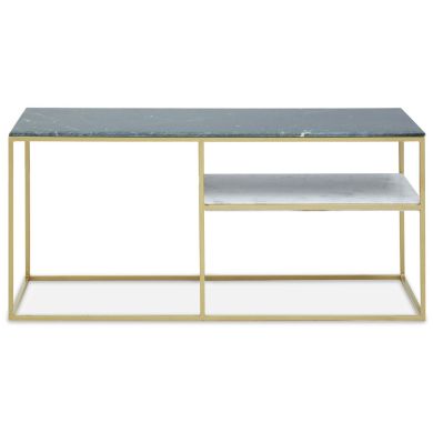 Nirav Assorted Marble Console Table With Gold Metal Frame