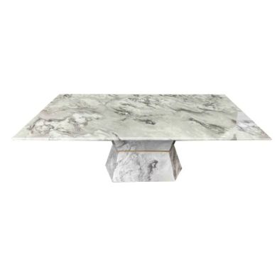 Spezia Rectangular Marble Coffee Table In Grey