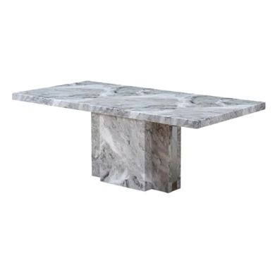 Saronno Rectangular Marble Dining Table In Grey