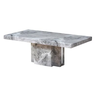 Saronno Rectangular Marble Coffee Table In Grey