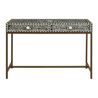Fusion Wooden Console Table With Gold Finish Legs