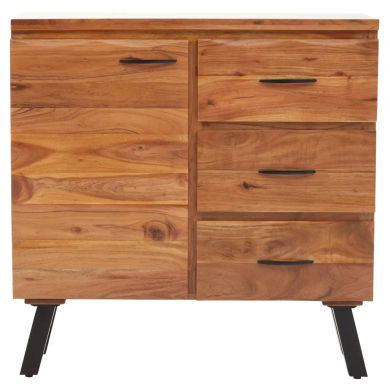 Nashik Acacia Wooden Sideboard With 1 Door 3 Drawers In Natural