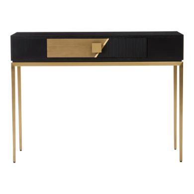 Davoli Wooden Console Table With 1 Door In Black