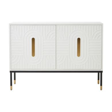 Danta Wooden Sideboard With 2 Doors In Off White