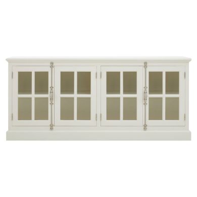 Covent Mahogany Wood Sideboard With 4 Doors In White