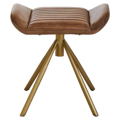 Buffalo Genuine Leather Footstool In Brown