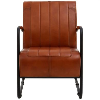 Buffalo Genuine Leather Armchair In Tan