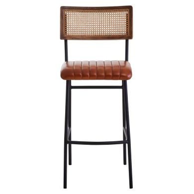 Buffalo Genuine Leather Bar Chair In Tan