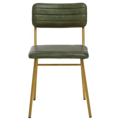 Buffalo Genuine Leather Dining Chair In Green