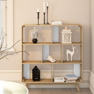 Cassie Wooden Display Cabinet In Oak