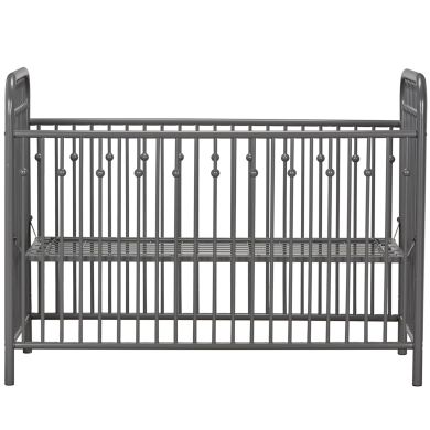 Monarch Hill Ivy Metal Baby Crib Cot Bed In Grey
