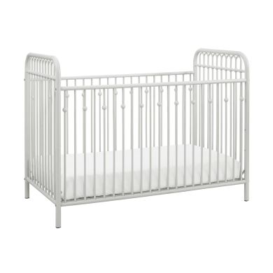 Monarch Hill Ivy Metal Baby Crib Cot Bed In Off White