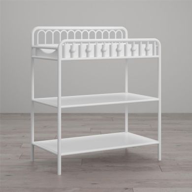 Monarch Hill Ivy Metal Baby Clothes Changing Table In Off White