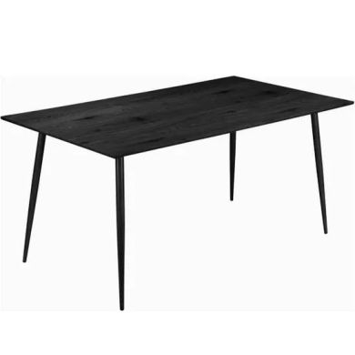 Monza Rectangular 120cm Wooden Dining Table In Black