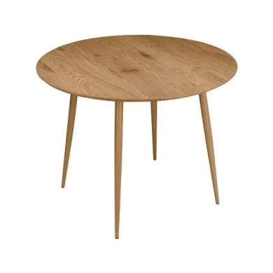 Monza Round Wooden Dining Table In Oak