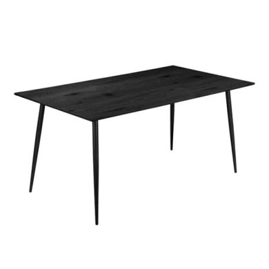 Monza Rectangular 160cm Wooden Dining Table In Black