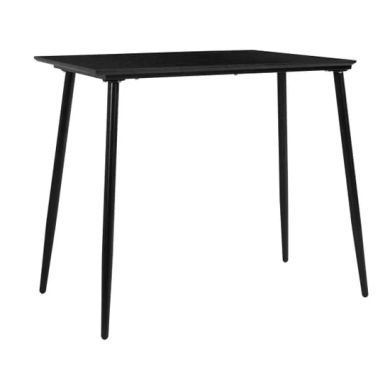 Monza Rectangular Wooden Bar Table In Black