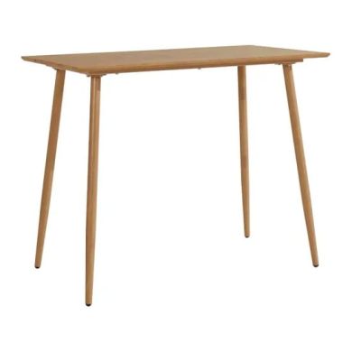 Monza Rectangular Wooden Bar Table In Oak