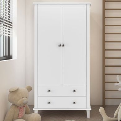 Monarch Hill Poppy Wardrobe With 2 Doors And 2 Drawers In White