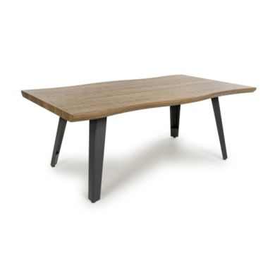 Nassau Curved Wooden Coffee Table In Natural