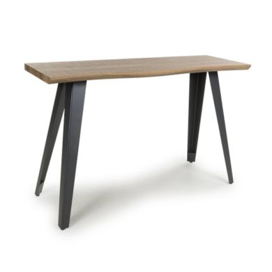 Nassau Curved Wooden Console Table In Natural