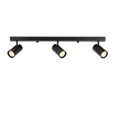 Rez 3 Lights Tilt Adjustable Heads Plate Spotlight In Matt Black