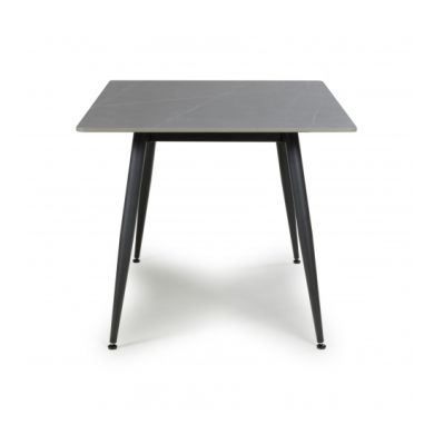 Monaco Square Ceramic Top Dining Table In Grey