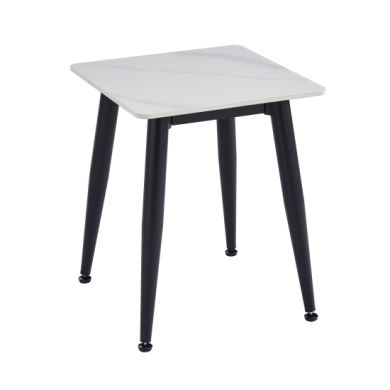 Monaco Ceramic Top End Table In White