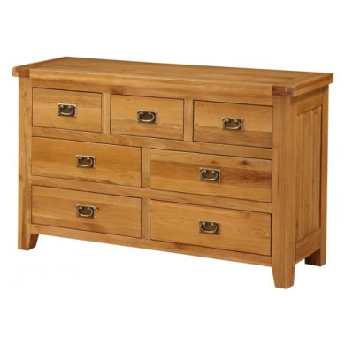 Acorn Wooden Chest Of Drawers In Light Oak With 7 Drawers