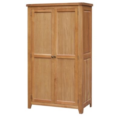 Acorn Wooden Wardrobe In Light Oak With 2 Doors
